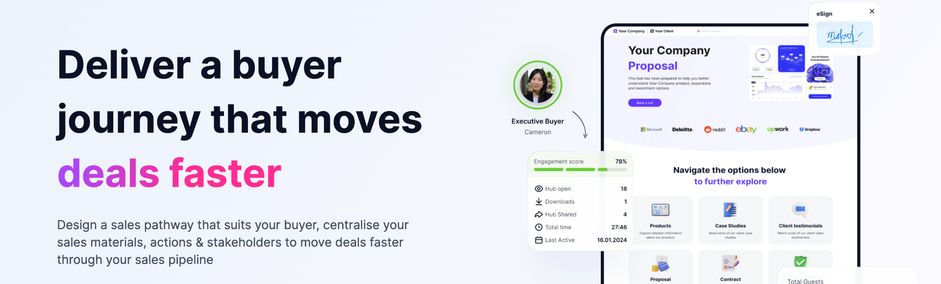 Deliver a buyer journey that moves deals faster
