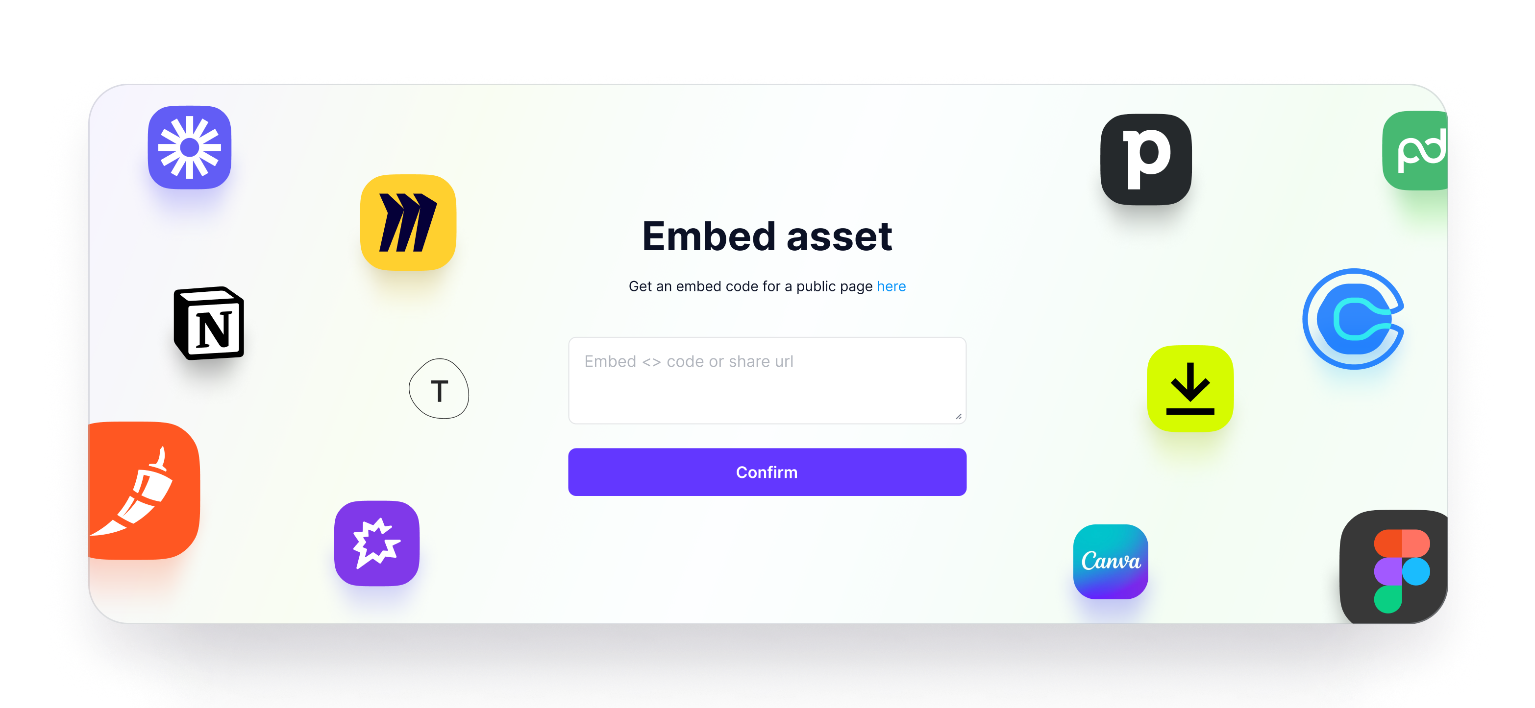 Embed your favourite tools